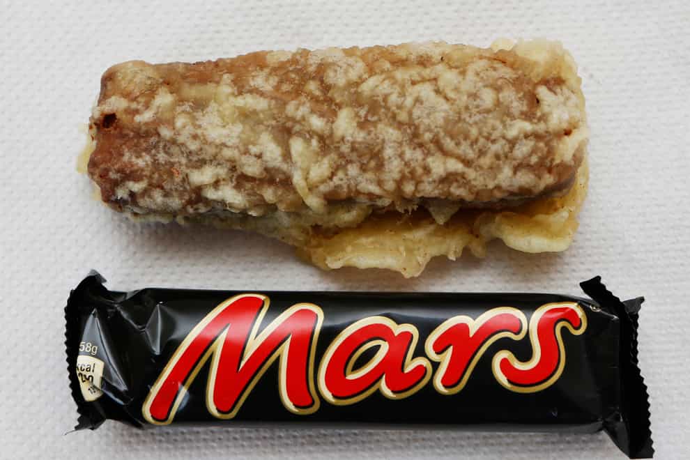 A deep fried Mars bar