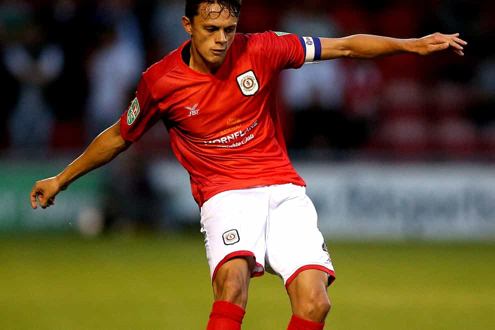 Crewe captain Perry Ng is serving a six-match suspension