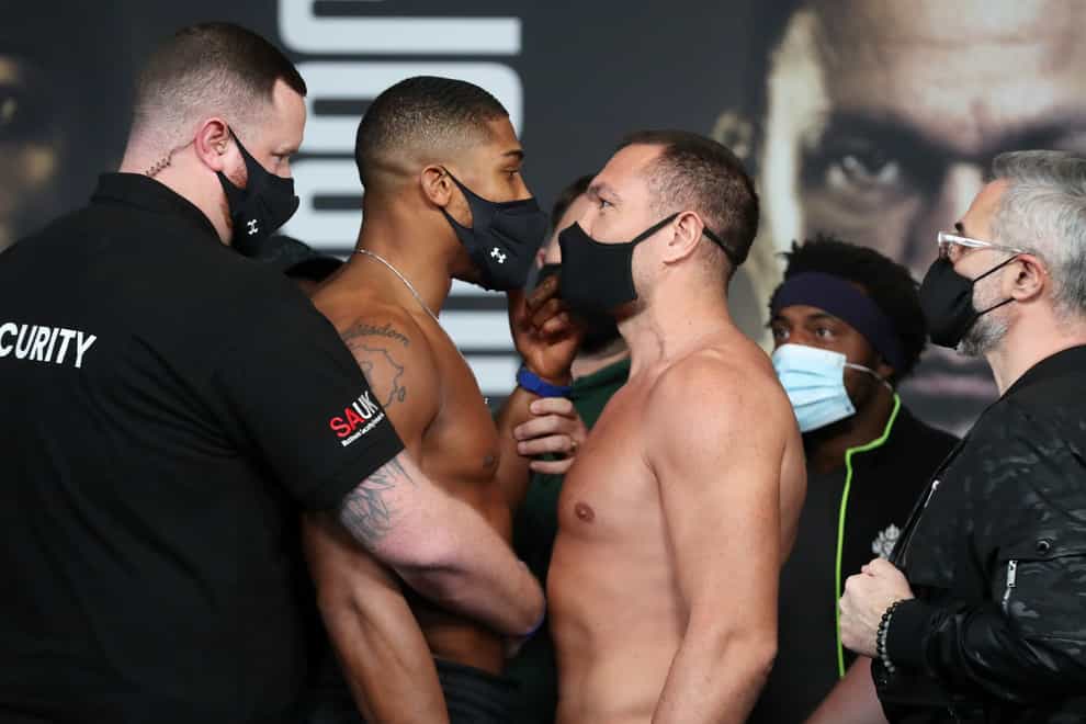 <p>Joshua and Pulev will fight in front of 1,000 fans at Wembley Arena tonight</p>