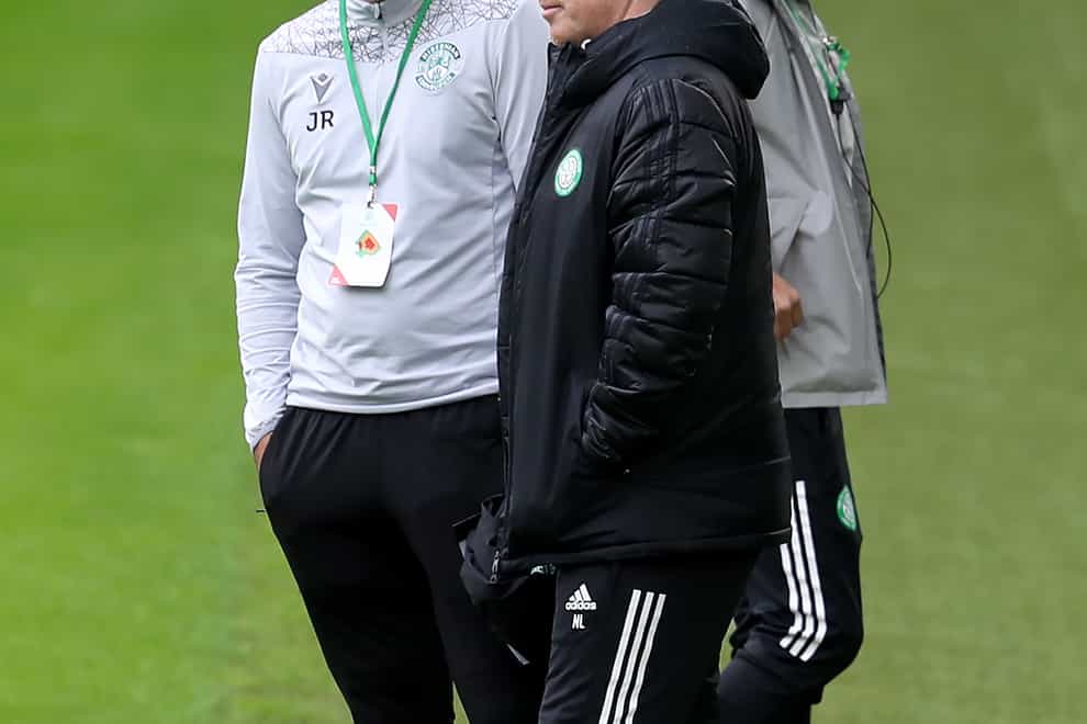 Hibernian manager Jack Ross, left, has been tipped as a potential successor to Neil Lennon if he leaves Celtic
