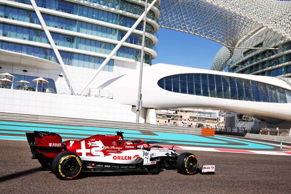 Raikkonen’s car caught fire during Friday’s practice session in Abu Dhabi