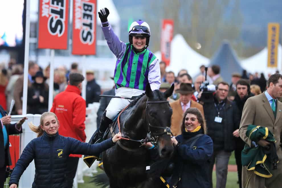 Gina Andrews was hurt in a fall at Cheltenham on Friday