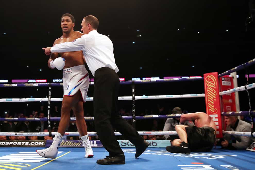 <p>Anthony Joshua knocked out Alexander Povetkin at Wembley the last time he fought in the UK</p>