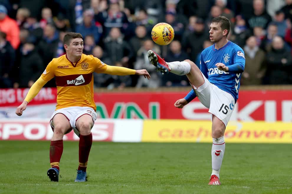 Jake Hastie, left, delivered his best display since returning to Motherwell against St Mirren