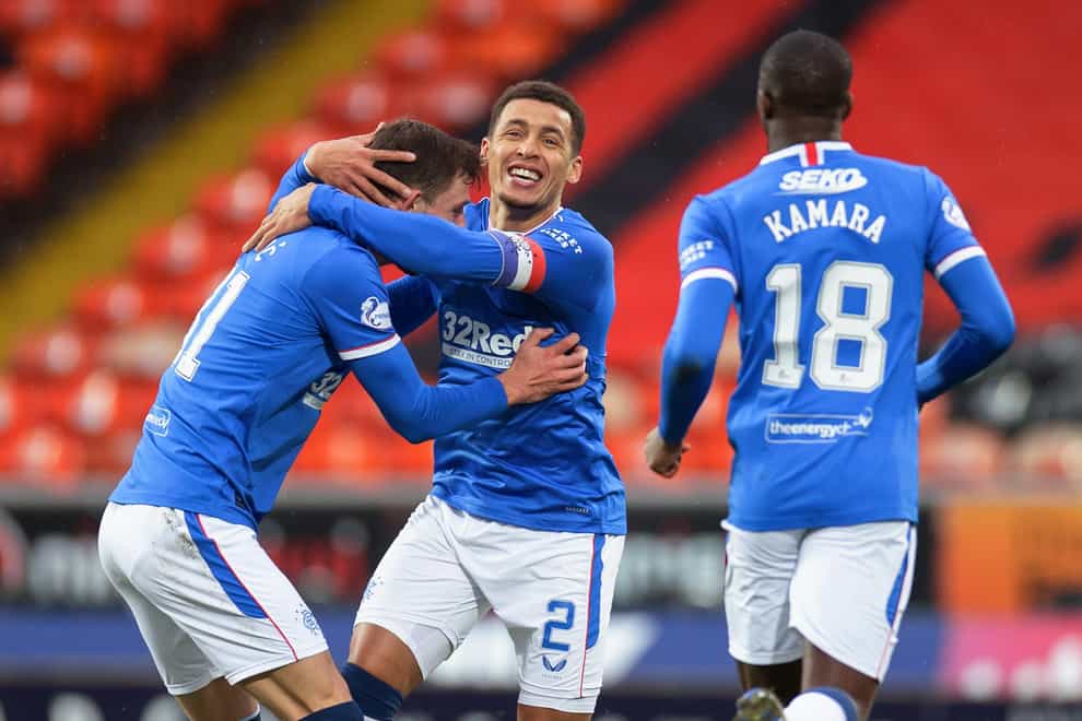 James Tavernier (centre) has been in tremendous form for Rangers this season