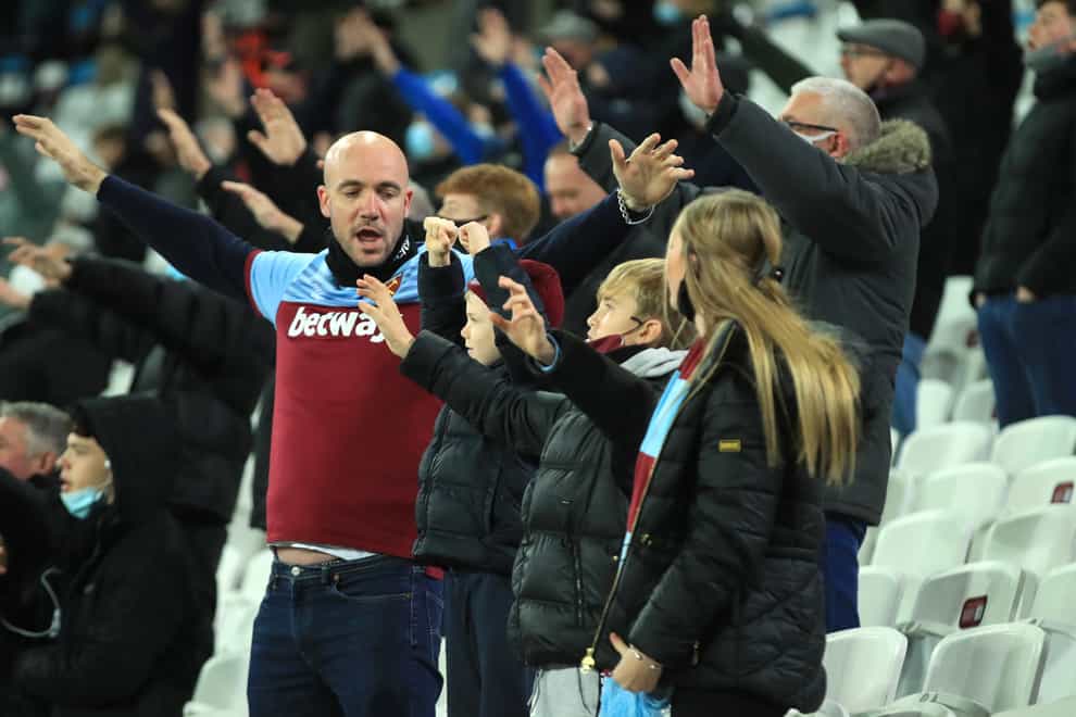 Fans returned for just one match at West Ham