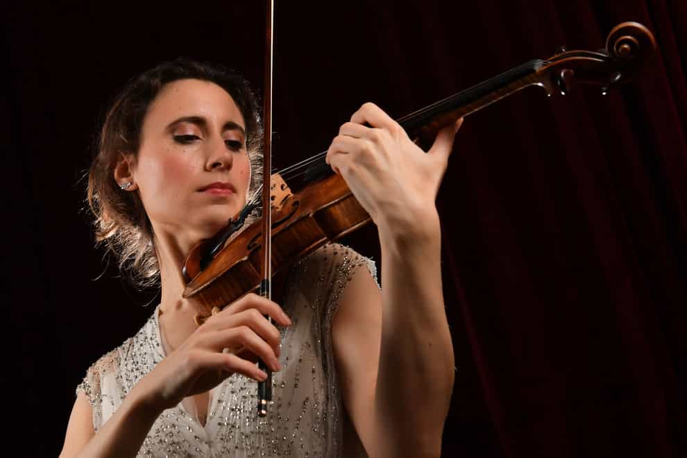 Violin soloist Jennifer Pike during a rehearsal