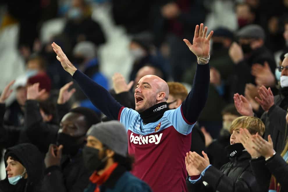 West Ham fans attended the club's recent Premier League match at home to Manchester United