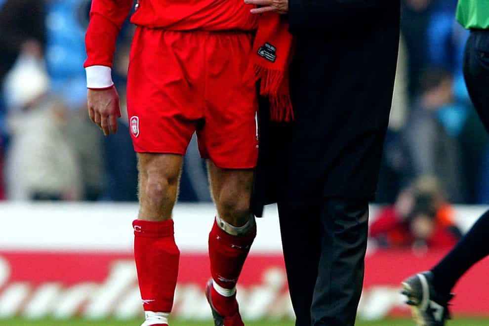 Steven Gerrard paid tribute to former Liverpool boss Gerard Houllier, right, who died at the age of 73 on Monday