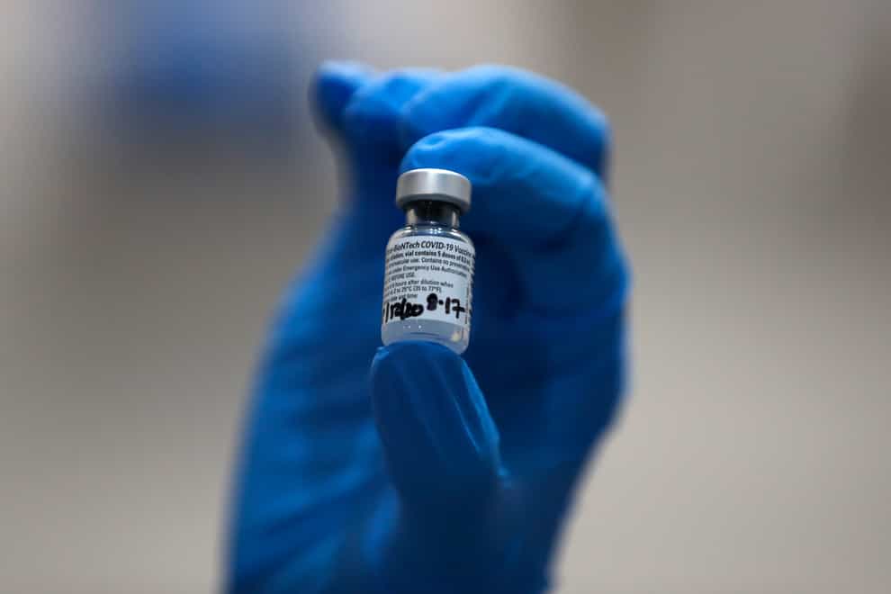 A vial of the vaccine
