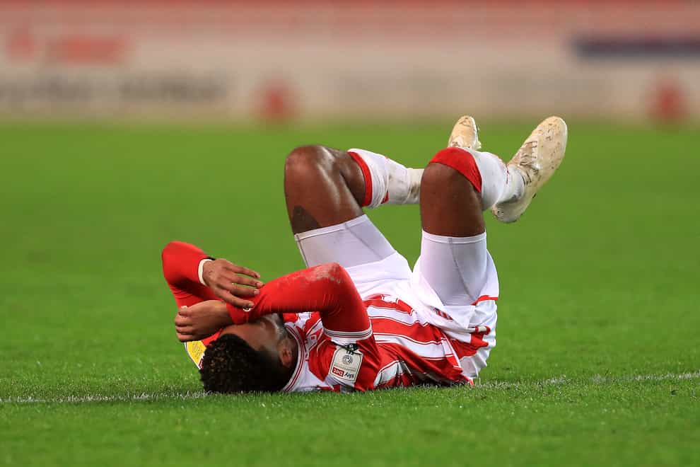 Stoke striker Tyrese Campbell is expected to miss the rest of the season