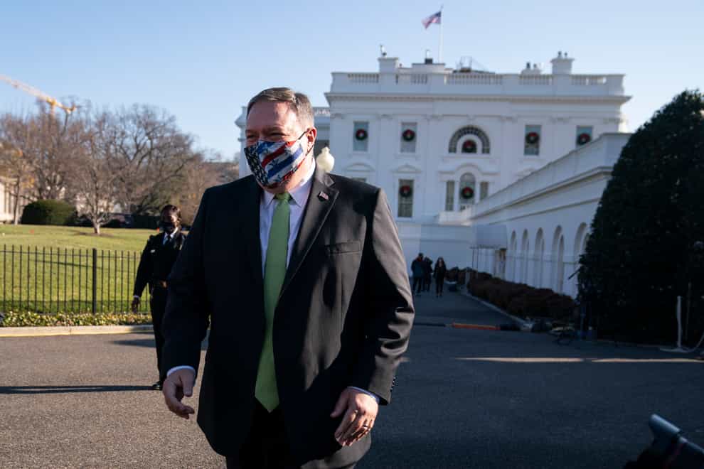 Mike Pompeo outside the White House