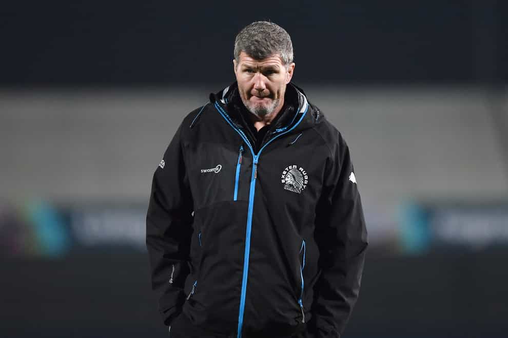 Rob Baxter's Exeter have been forced to call off their weekend game against Toulouse