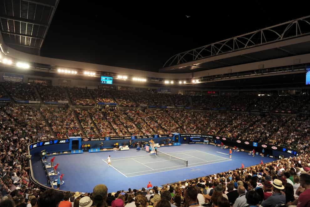 a full house at the Rod Laver Arena to watch Great Britain’s Andy Murray in action against Serbia’s Novak Djokovic during day twelve of the 2012 Australian Open at Melbourne Park in Melbourne, Australia