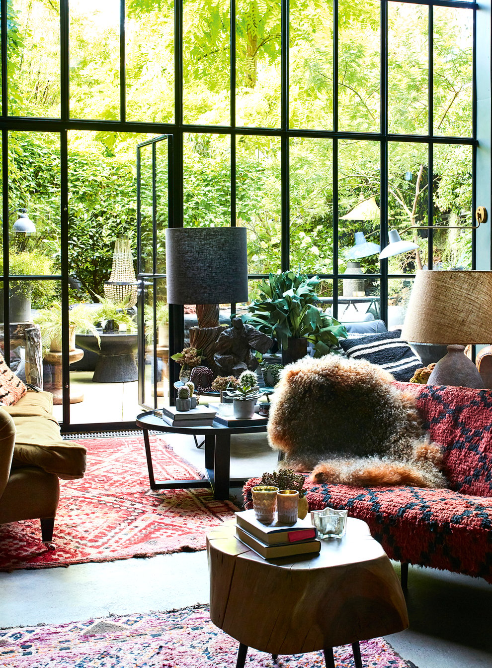 The texture filled lounge in designer Abigail Ahern's home