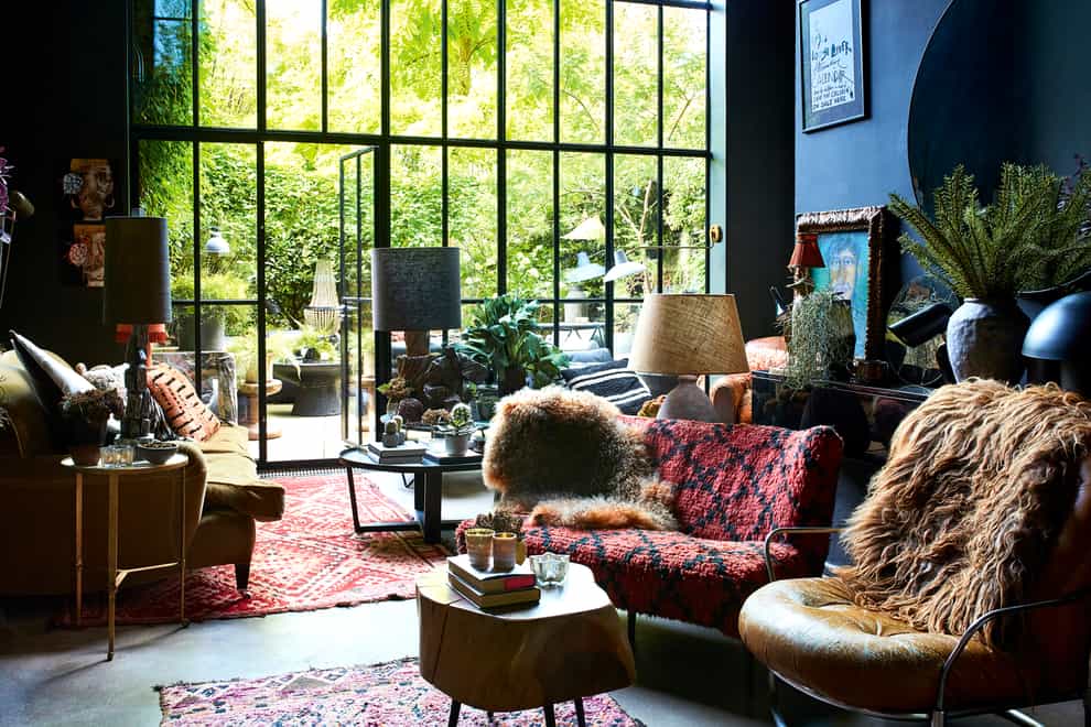 The texture filled lounge in designer Abigail Ahern's home