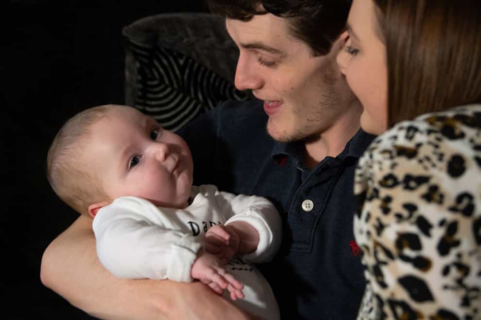 Baby Marley with parents Wes Powell and Rosie-Mae Walton