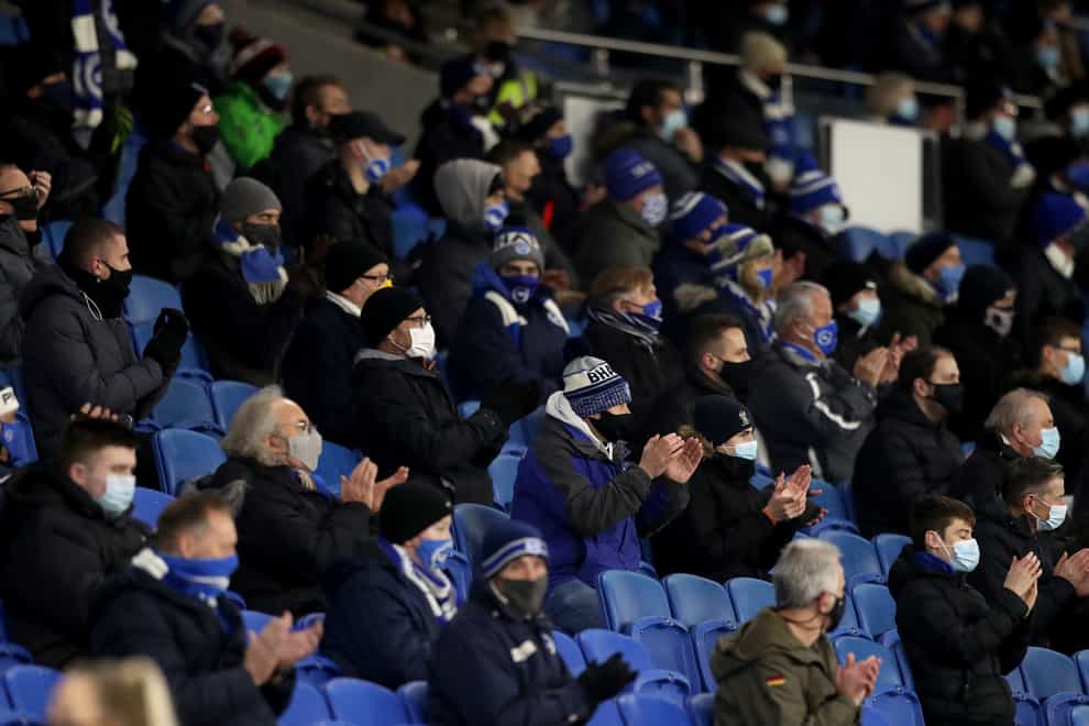 Brighton are among the small numbers of venues in the United Kingdom that can still welcome supporters