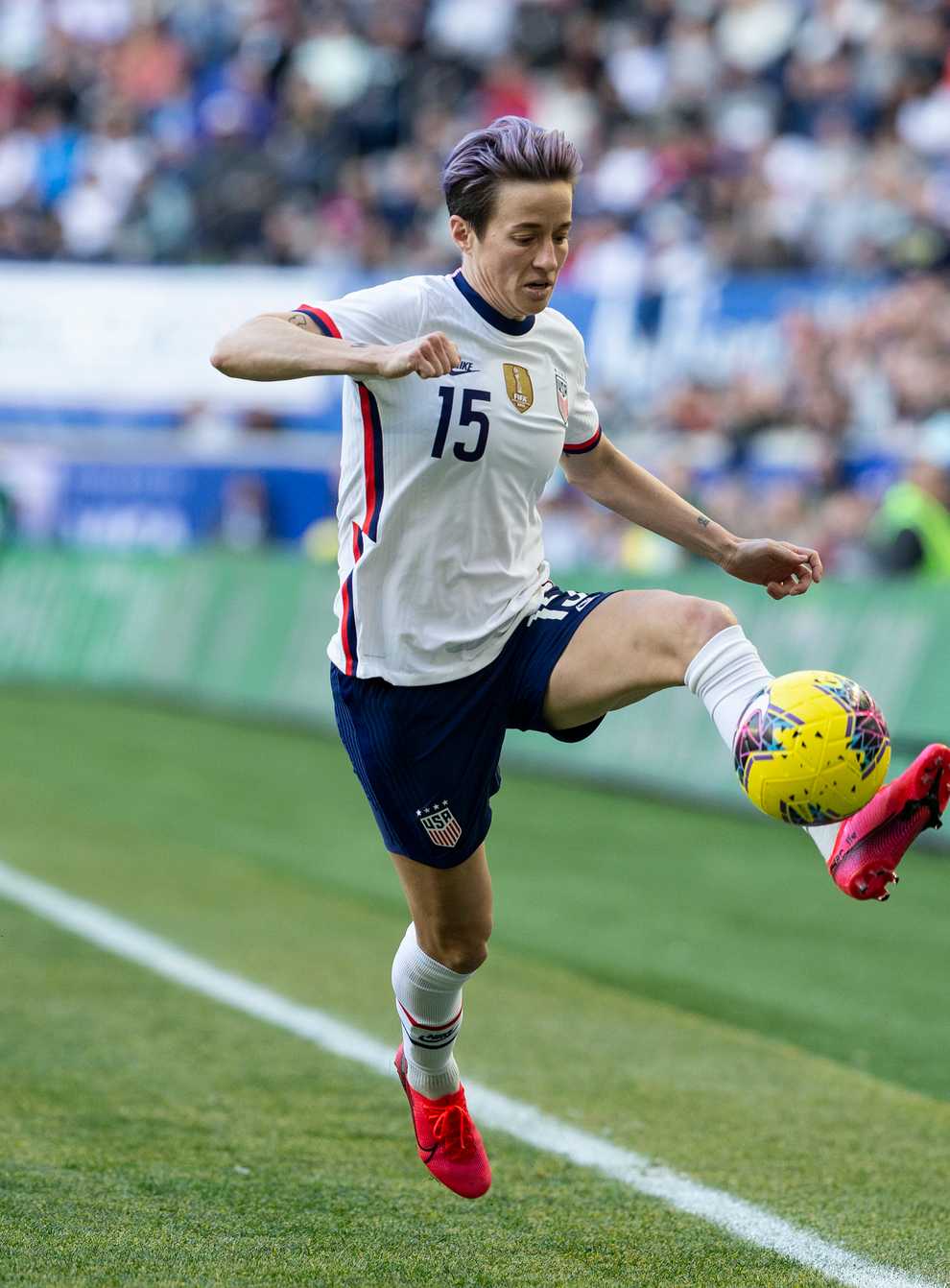 <p>Rapinoe hasn’t played since the SheBelieves Cup</p>