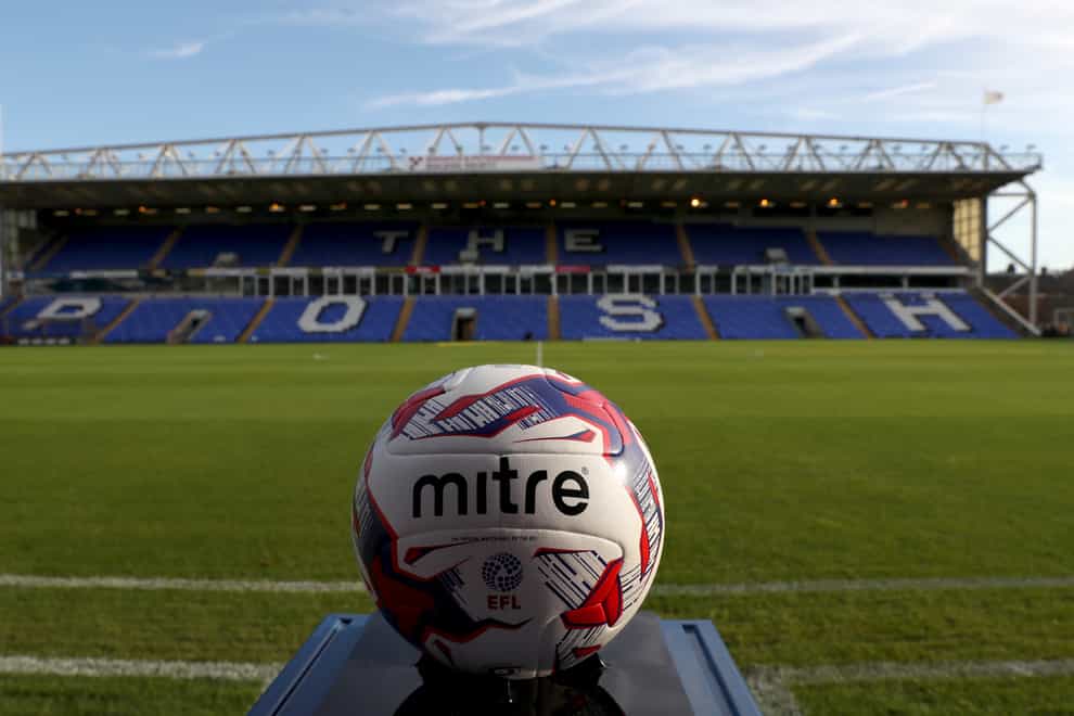 A general view of a match ball at the ABAX Stadium, Peterborough