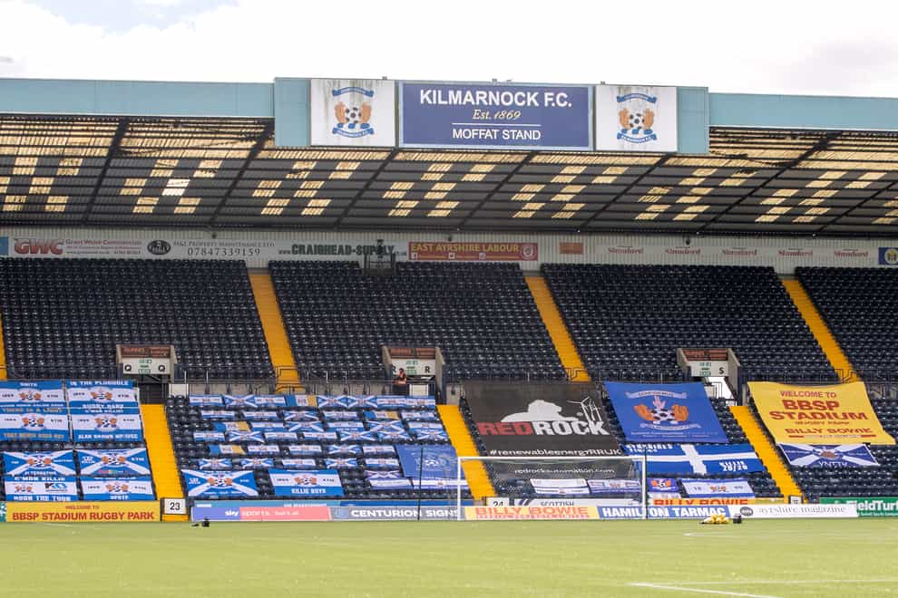 Kilmarnock are still playing behind closed doors