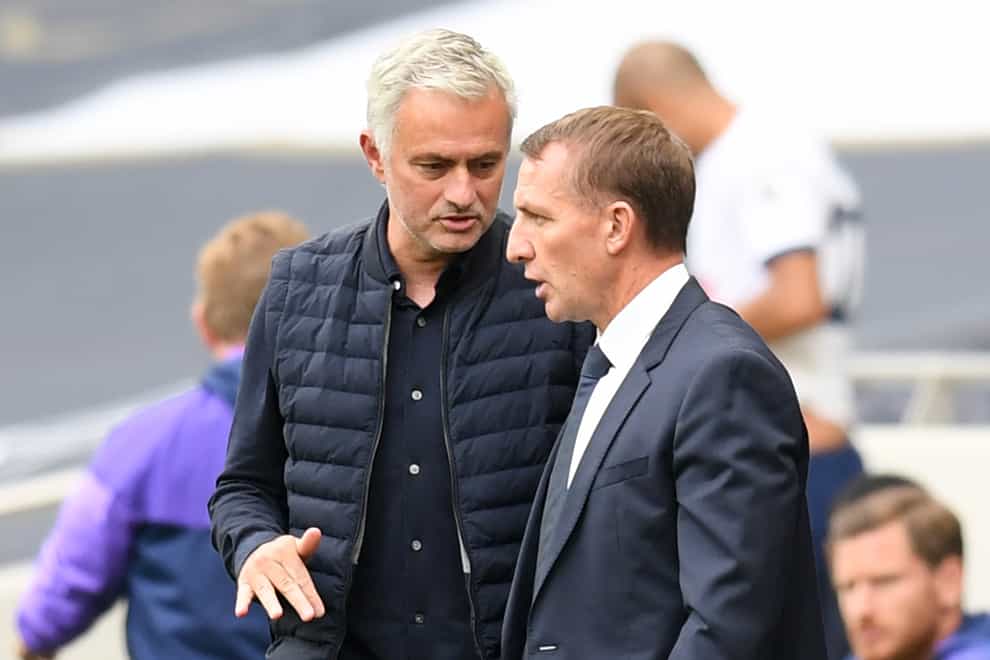 Jose Mourinho (left) and Brendan Rodgers worked together at Chelsea