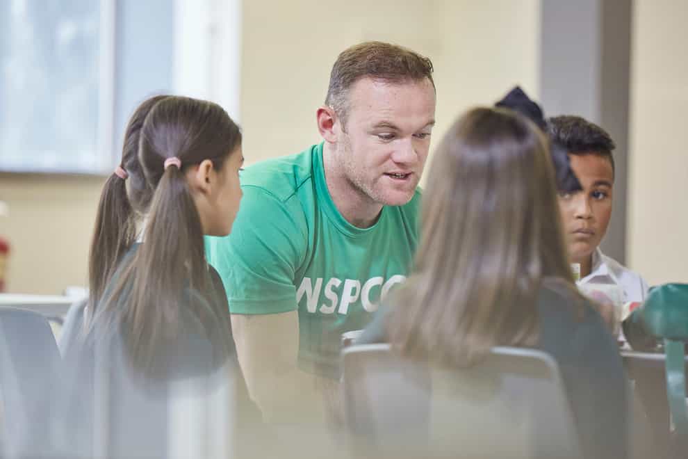 Wayne Rooney's foundation has made a donation to Childline