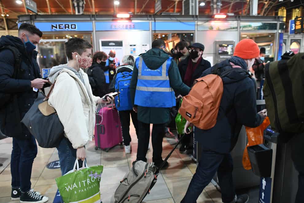 People at Paddington Station in London