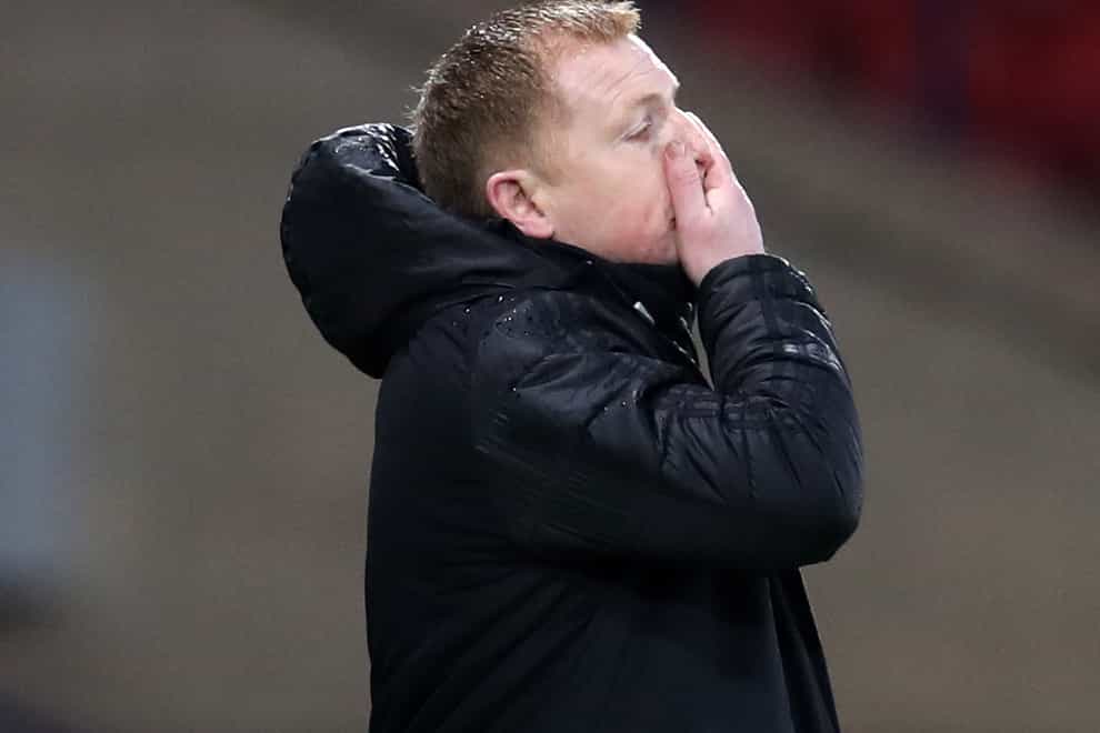 Neil Lennon shows his emotions on the touchline