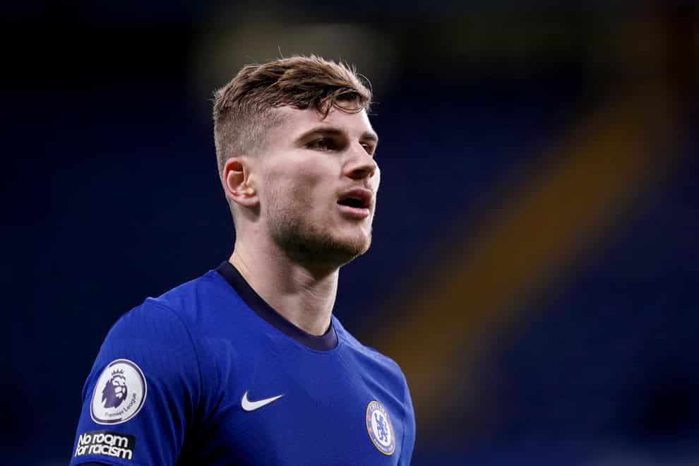Timo Werner, pictured, remains in good spirits according to Frank Lampard, despite a nine-game goal drought