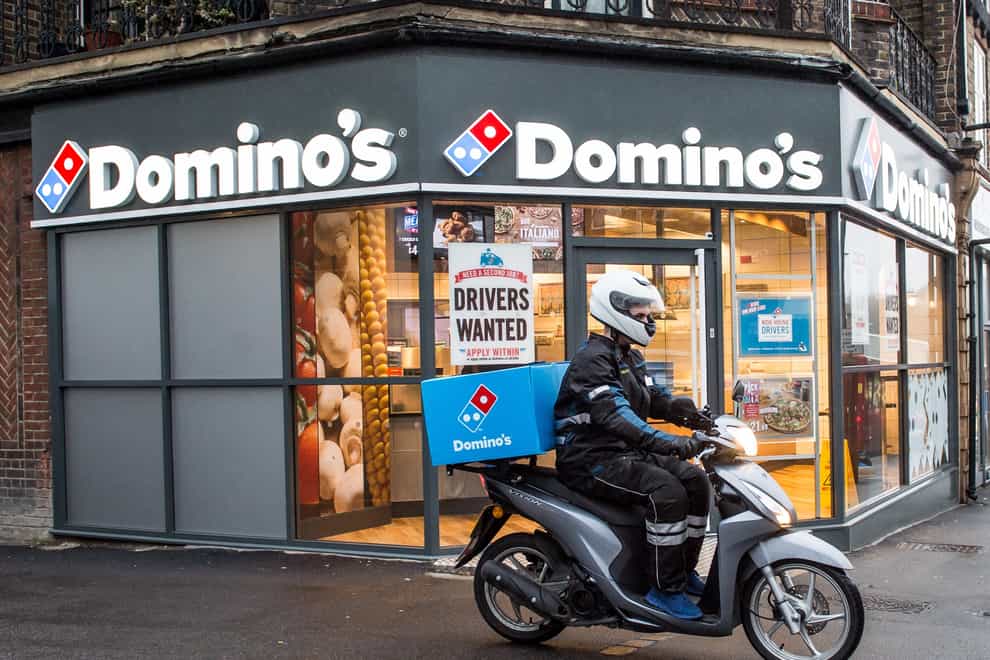 A Domino’s Pizza bike
