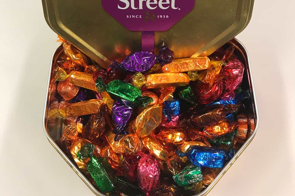 A tin of Quality Street chocolates