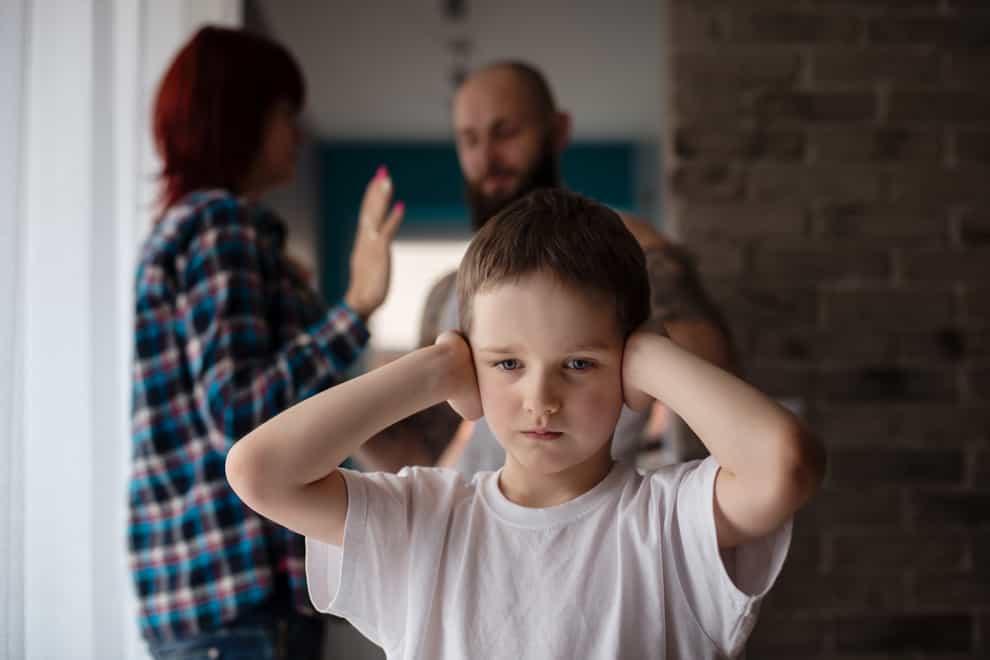 Sad little boy during parents' quarrel. (iStock/PA)