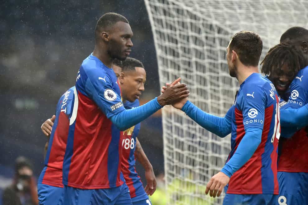 Crystal Palace’s Christian Benteke, left, has been back among the goals this month