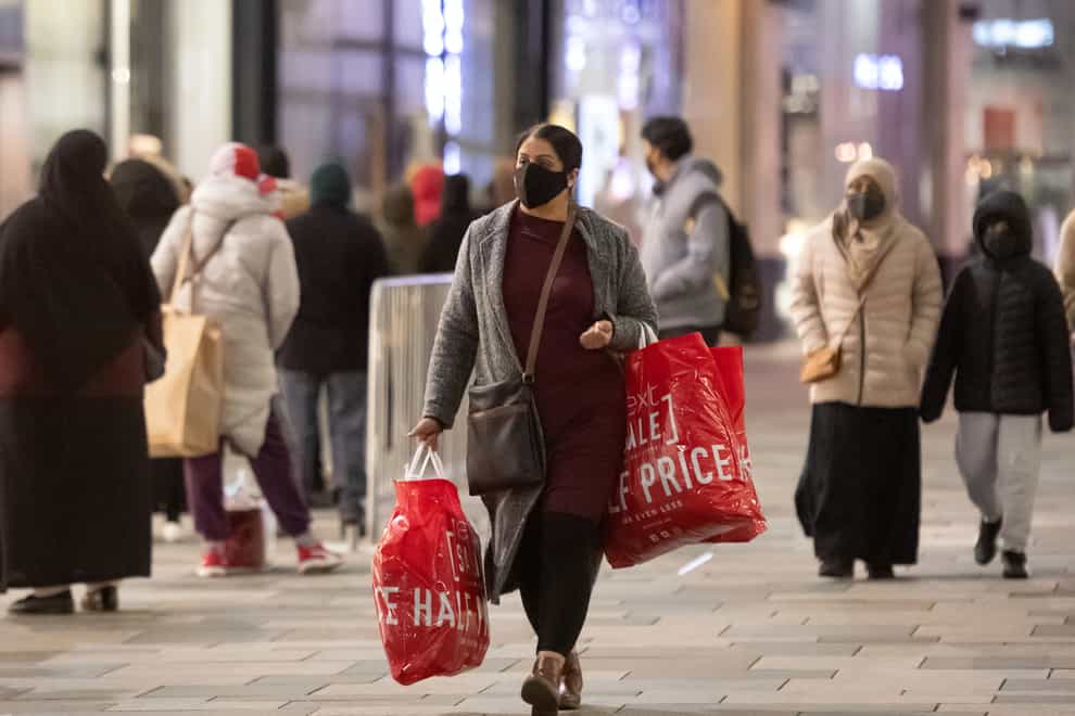 Shoppers in Leicester