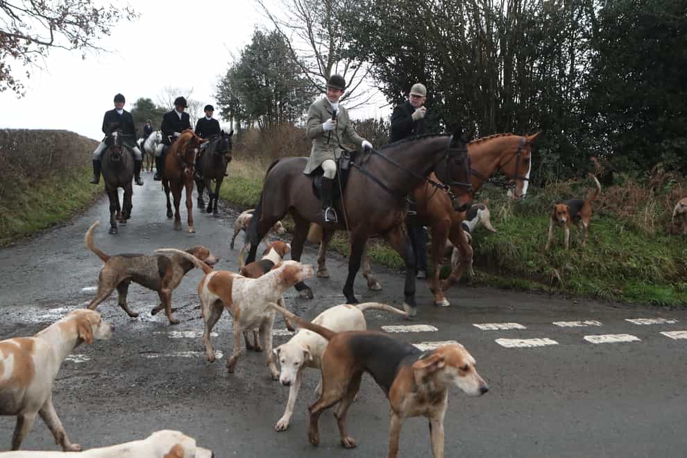 A Boxing Day hunt near Husthwaite, North Yorkshire
