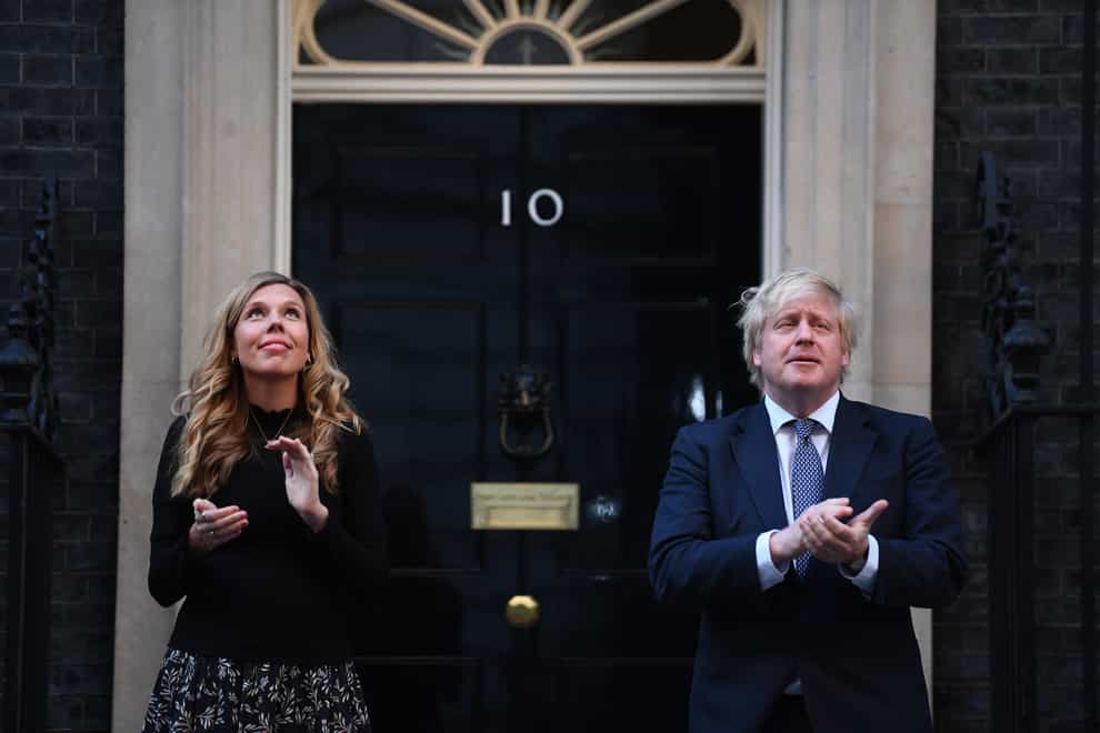 Prime Minister Boris Johnson and his partner Carrie Symonds