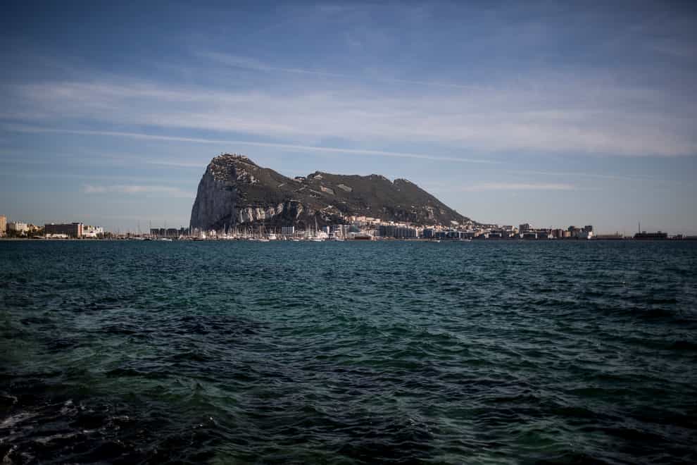 Gibraltar seen from the neighbouring Spanish city of La Linea