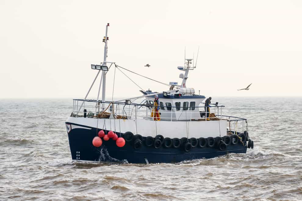A fishing boat off the Yorkshire coast