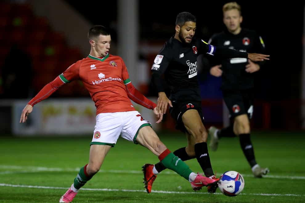 Rory Holden, left, is a major doubt for Walsall (Nick Potts/PA)
