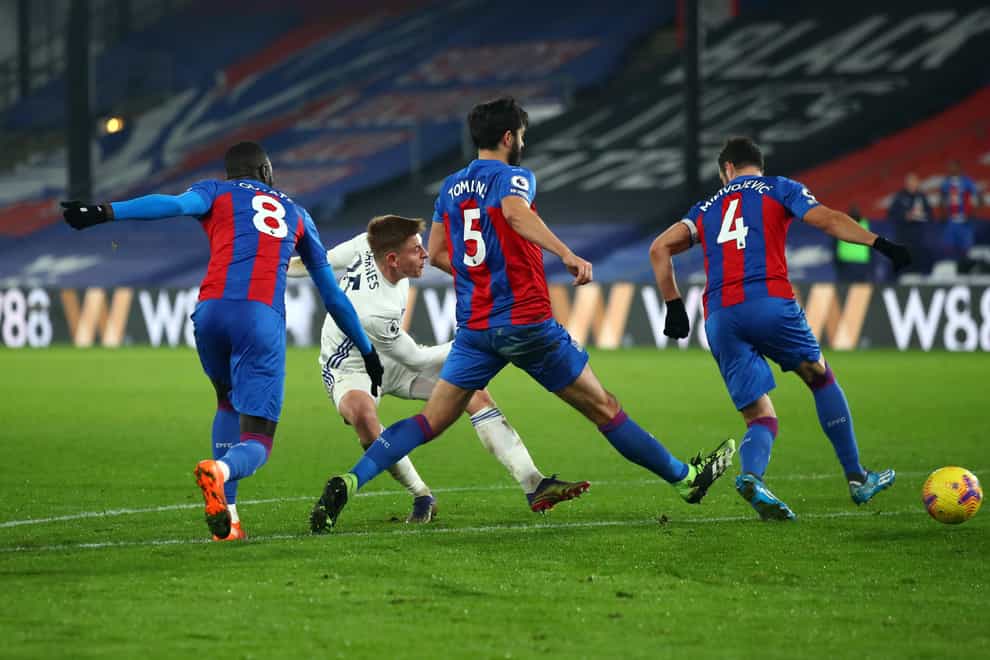 Harvey Barnes scored his eighth goal of the season for Leicester in their 1-1 draw at Crystal Palace