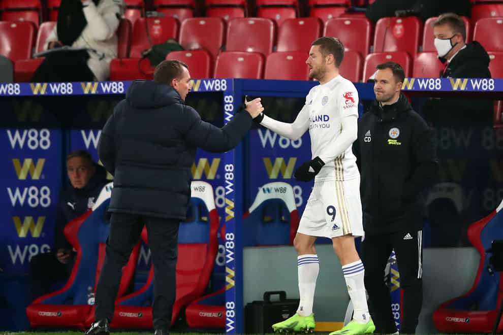 Brendan Rodgers rested Leicester's top goalscorer Jamie Vardy for the trip to Crystal Palace