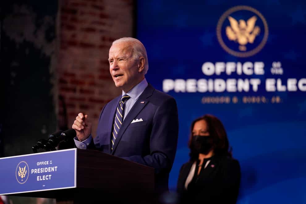 Joe Biden speaking in Delaware on Monday