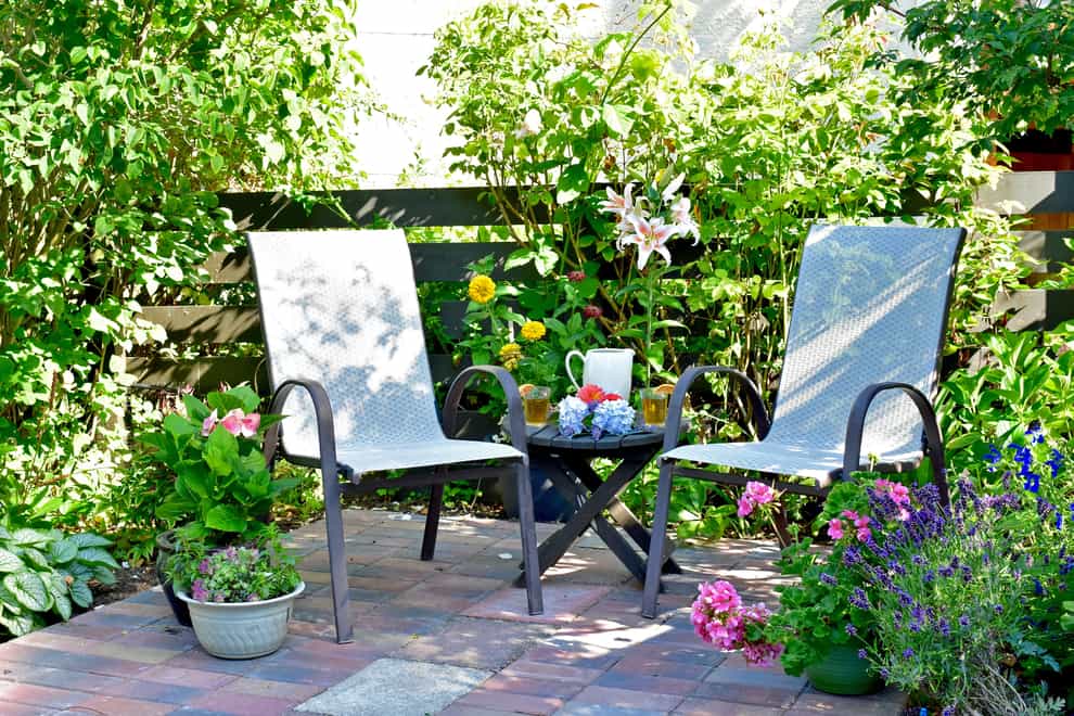 Two chairs in a relaxed garden