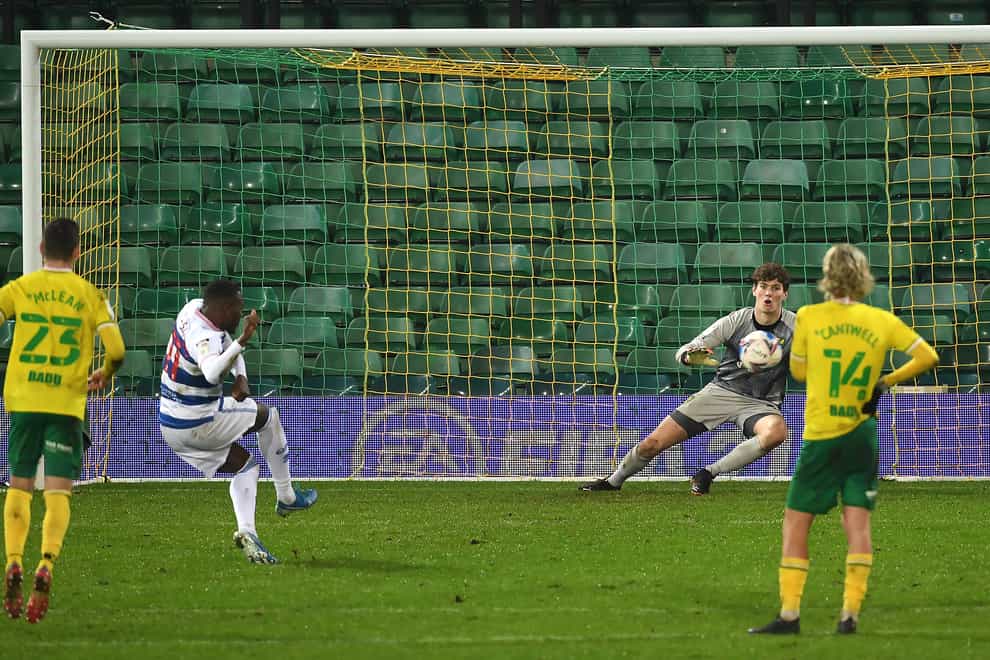 Bright Osayi-Samuel levels for QPR at Norwich from the penalty spot