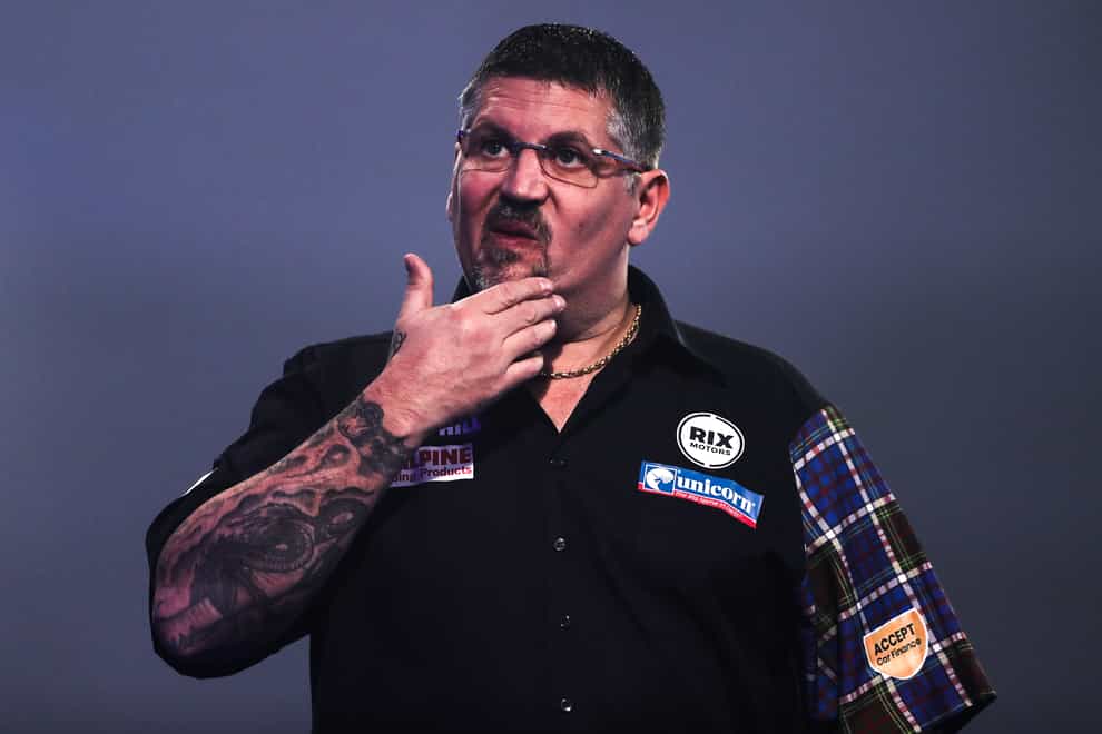 Gary Anderson has cut an irritated figure in recent days (Kieran Cleeves/PA)