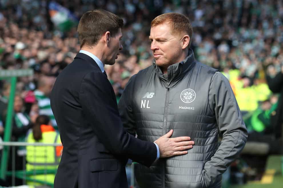 Rangers manager Steven Gerrard (left) says his side cannot wait to face Neil Lennon's Celtic