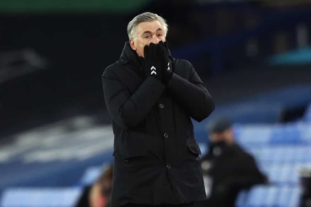 Everton manager Carlo Ancelotti hopes his side can quickly regain momentum after a first league defeat in six matches