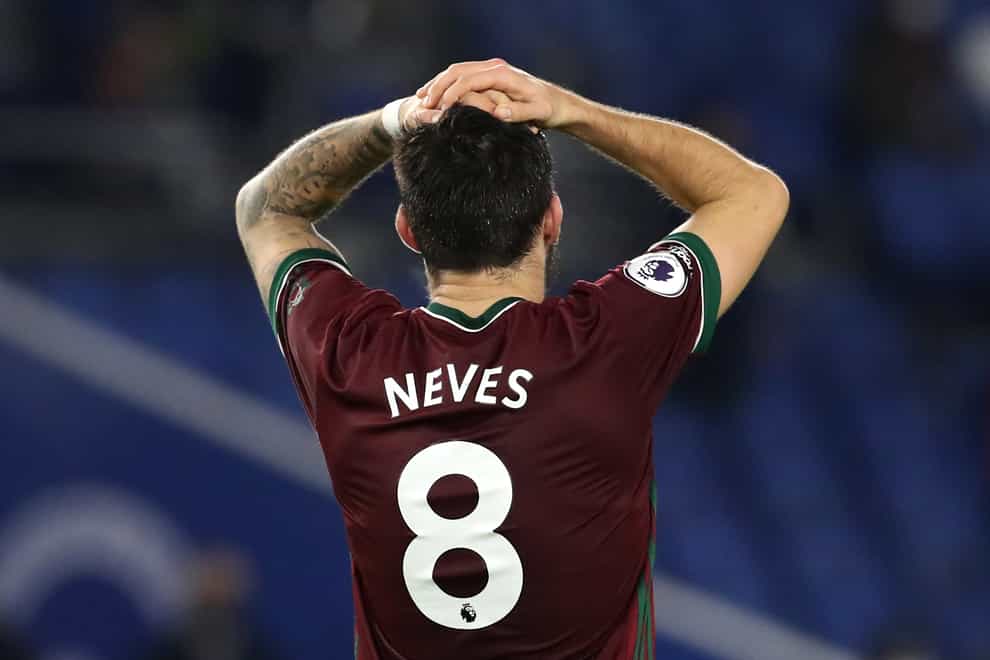 Ruben Neves says lessons should be learned from Wolves' draw with Brighton
