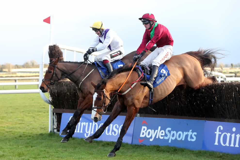 Agusta Gold and Danny Mullins (near side) on the way to victory
